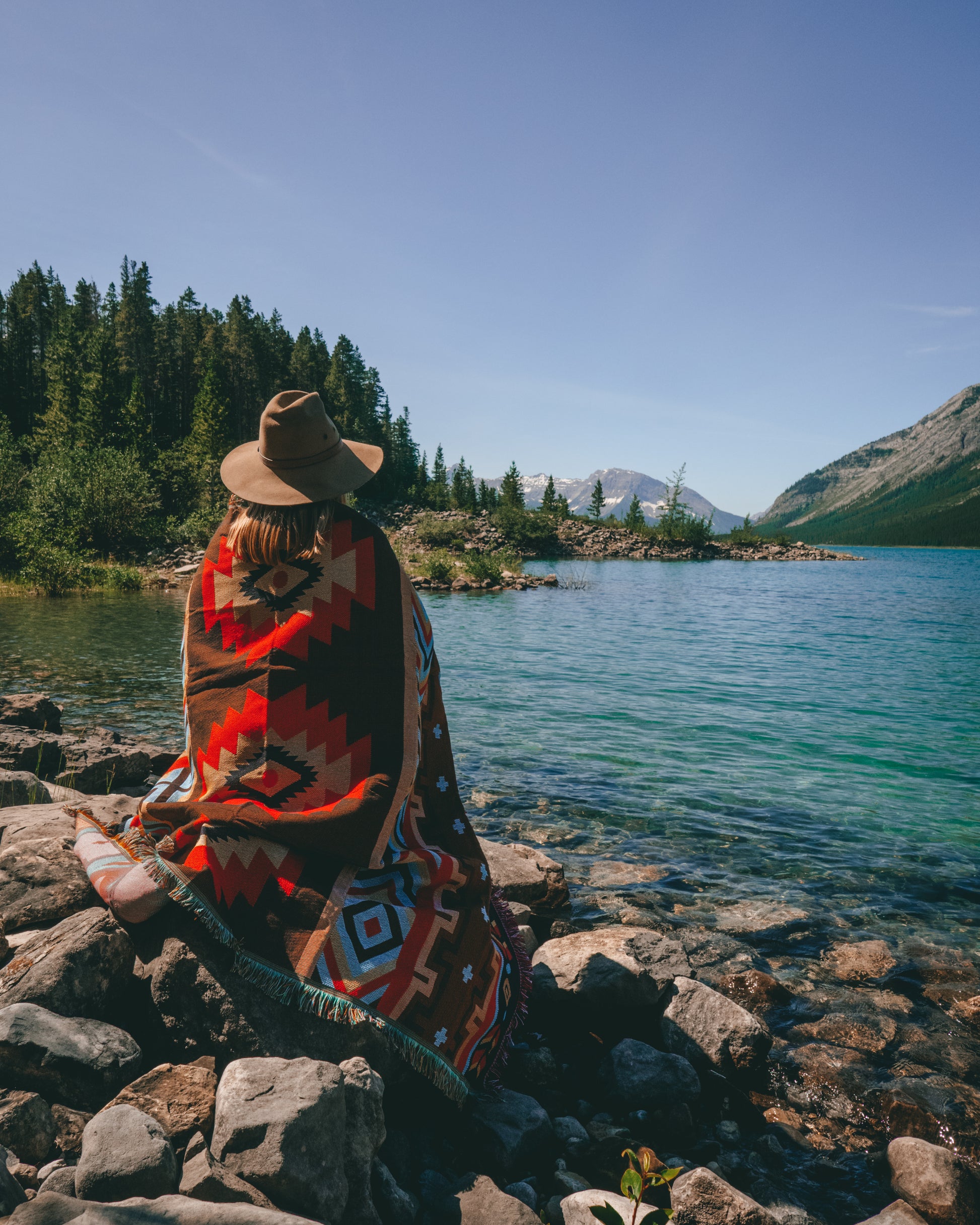 Aztec geometric western style throw rug- The perfect blanket for those cozy cold nights under the stars next to the campfire! Suited for every occasion from picnics, rodeos, camping, van life, yoga, and even beach trips! Or simply place it on your couch or bed for a splash of color to the room!  Color: Earthy brown and reds